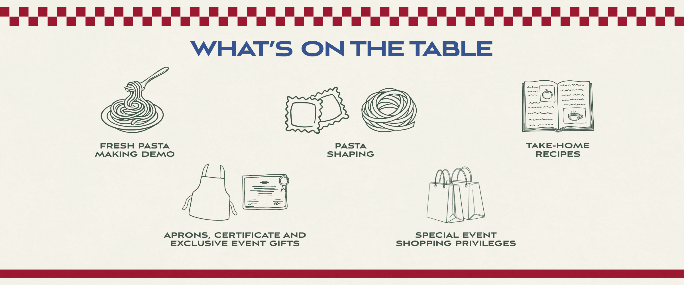 Pasta Table Section 3